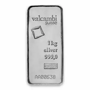 1kg Valcambi Cast Silver Bar