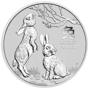 2023 2oz Perth Mint Lunar Series: Year of the Rabbit Silver Coin (2)