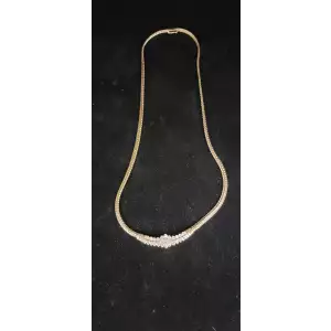 Gold 14k Necklace , with Unique Diamond